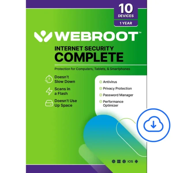 1-Year Complete Internet Security with Antivirus for Up to 10 Devices